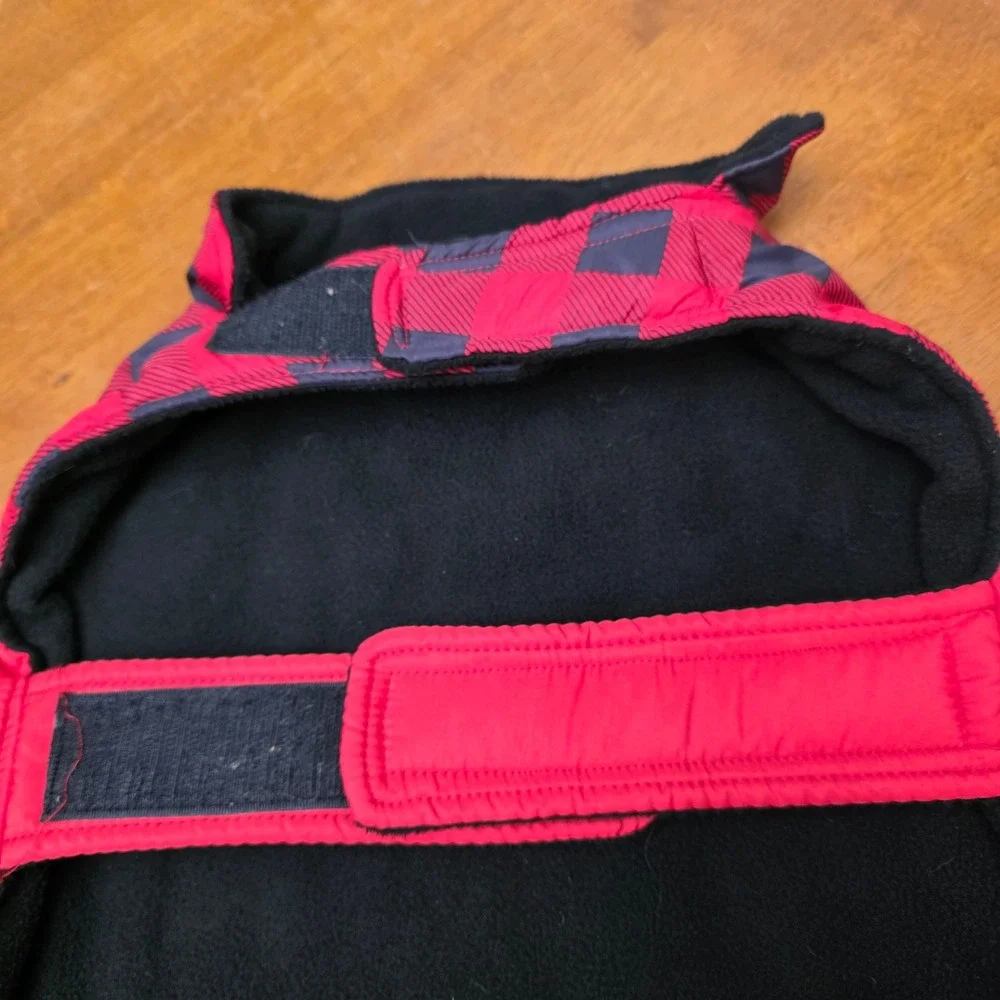 Frisco Large Small to Medium Dog Red Buffalo Plaid Puffer Dog‎ Coat Winter Vest